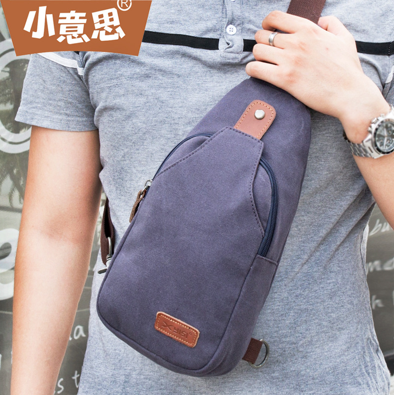 new pattern wholesale man Chest pack Canvas bag leisure time Inclined shoulder bag outdoors Sports bag Manufactor Direct selling Customizable