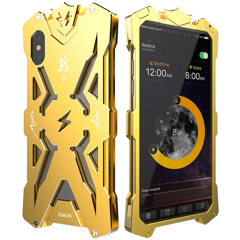 SIMON THOR Aviation Aluminum Alloy Shockproof Armor Metal Case Cover for Apple iPhone X
