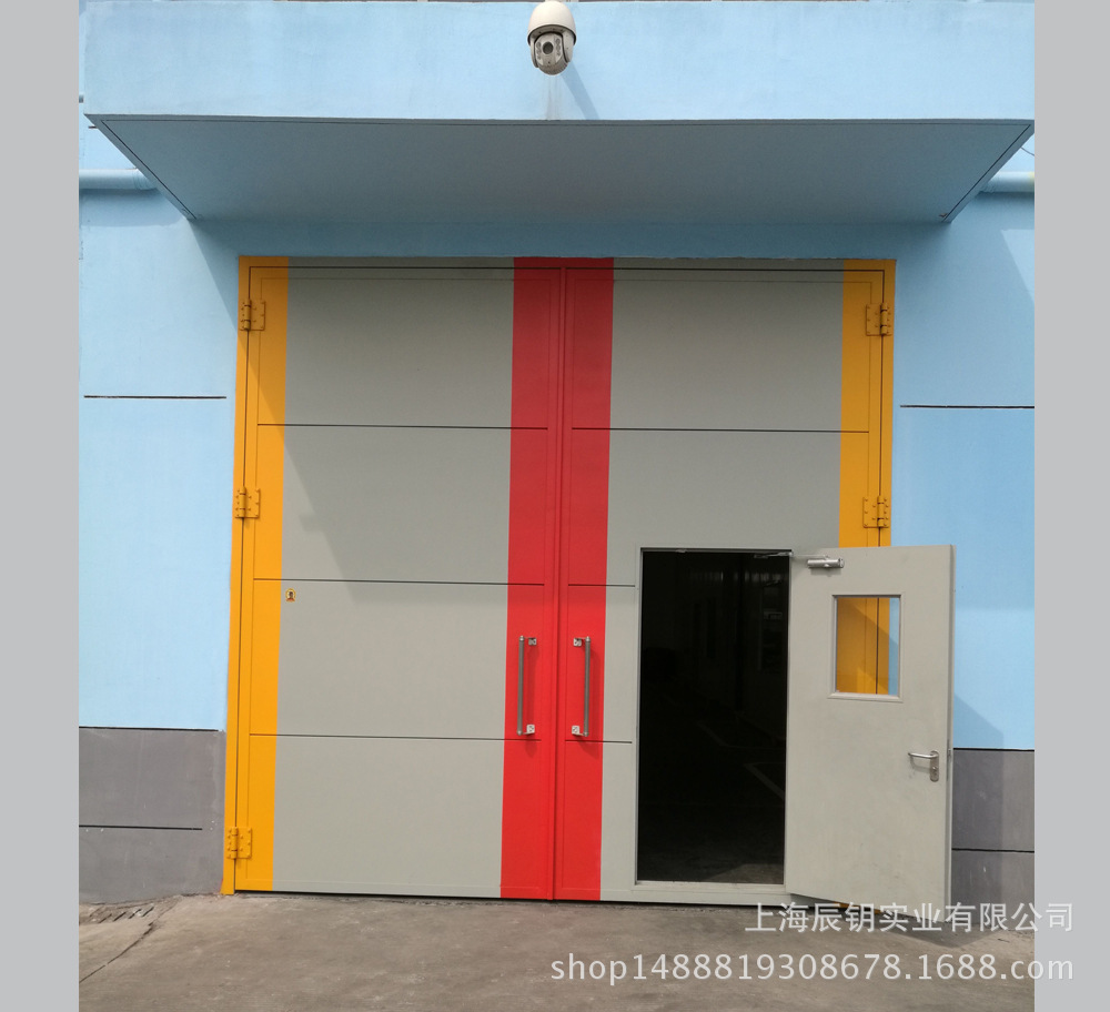 供应厂房平移门推拉门 工业平开门尺寸定制 彩钢夹芯板门可带小门-阿里巴巴