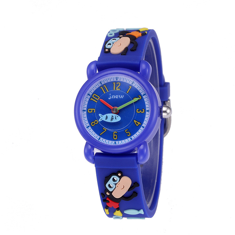 厂家批发儿童3d硅胶卡通手表可爱防水石英表小学生女童表小孩手表