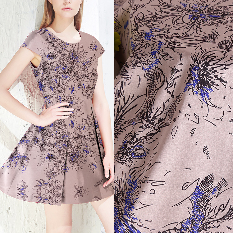 平纹印花面料 花型时尚 服装用料 现货供应