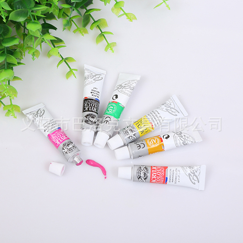 En stock pintura de piedra de cerámica para niños pintura de uñas arte DIY pintura de arte 12 colores 6ml pintura acrílica traje