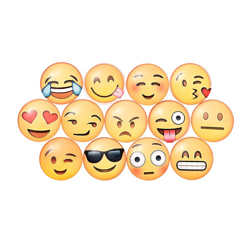 emoji笑脸表情时尚水晶玻璃冰箱贴工艺品 40mm创意定制磁性冰箱贴