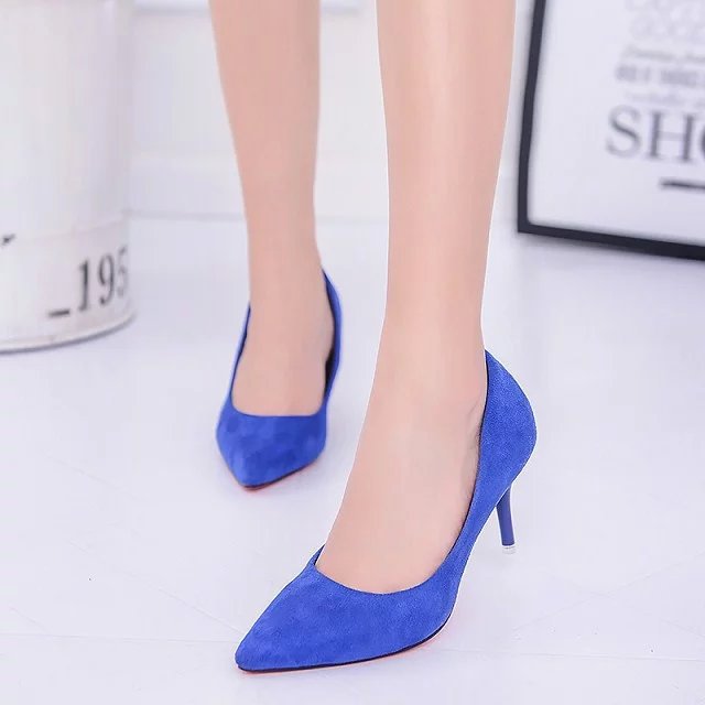 Spring high heeled shoes Korean women's shoes slim heel pointed head