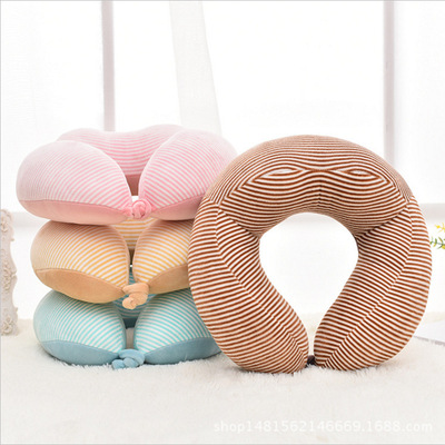 新款pp棉u型枕弧形侧睡辅助枕旅行套旅游三宝护脖枕头现货批发|ms