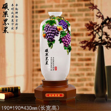 富贵如意玉花瓶摆件大号婚房创意琉璃装饰品电视柜乔迁结婚礼物