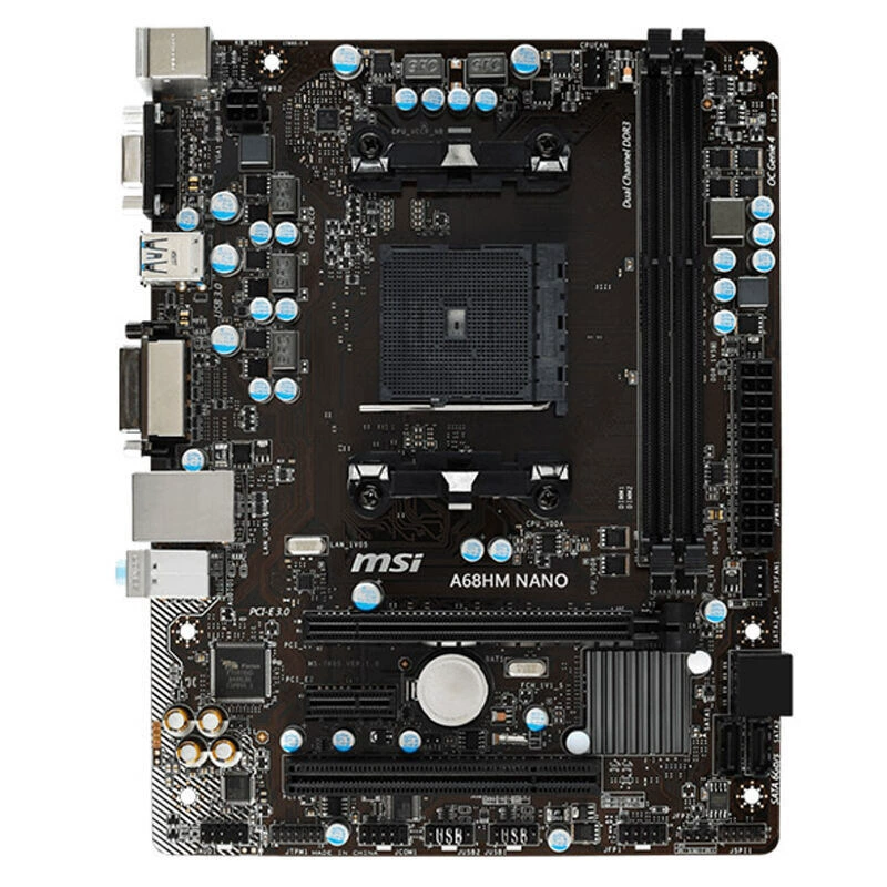 Материнская плата M-SI/Micro-Star A68HM NANO FM2/FM2+ A68 с полной твердой подложкой поддерживает 870K 7650K
