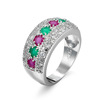 Accessory, jewelry, zirconium, ring with stone, European style, Amazon, wish, micro incrustation