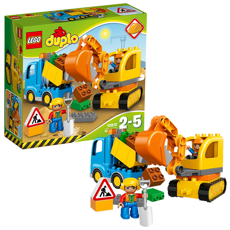 乐高得宝系列10812卡车和挖掘车套装-LEGO DUPLO积木玩具礼品