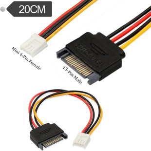 С4PIN�DSATA���^�Դ�� SAT�Dܛ��Դ15P�� SATA�DС4Pin�Դ��