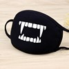 Cartoon black summer thin cotton medical mask