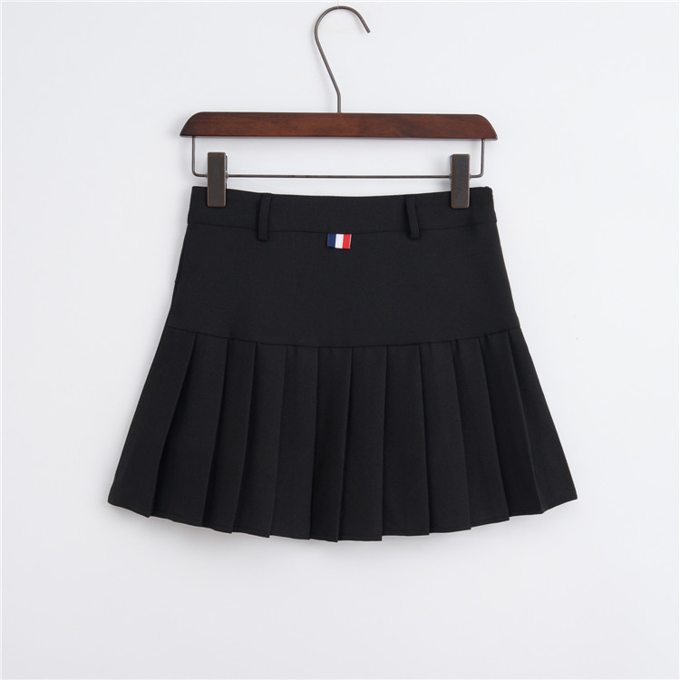 一件代发春夏秋冬女装学院风高腰修身显瘦百褶裙网球裙半身短裙裤