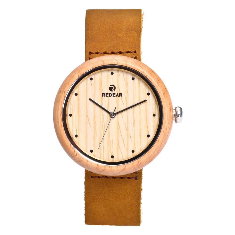 厂家直售现货木头手表  亚马逊皮带木质石英手表 可一件代发
