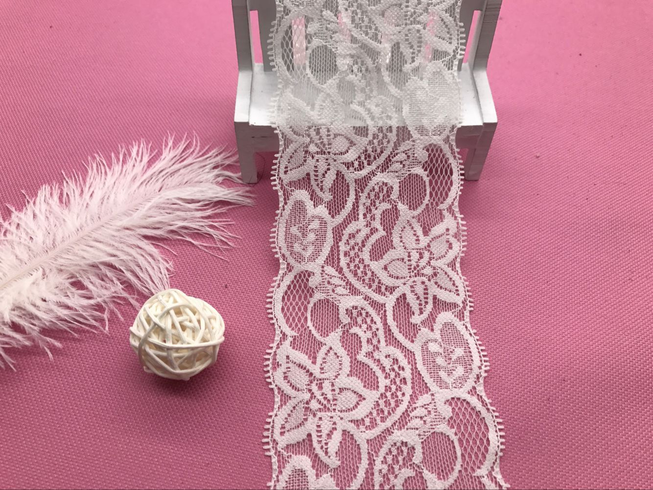 弹力花边氨纶花边厂家直销长期现货供应9043 宽度8CM