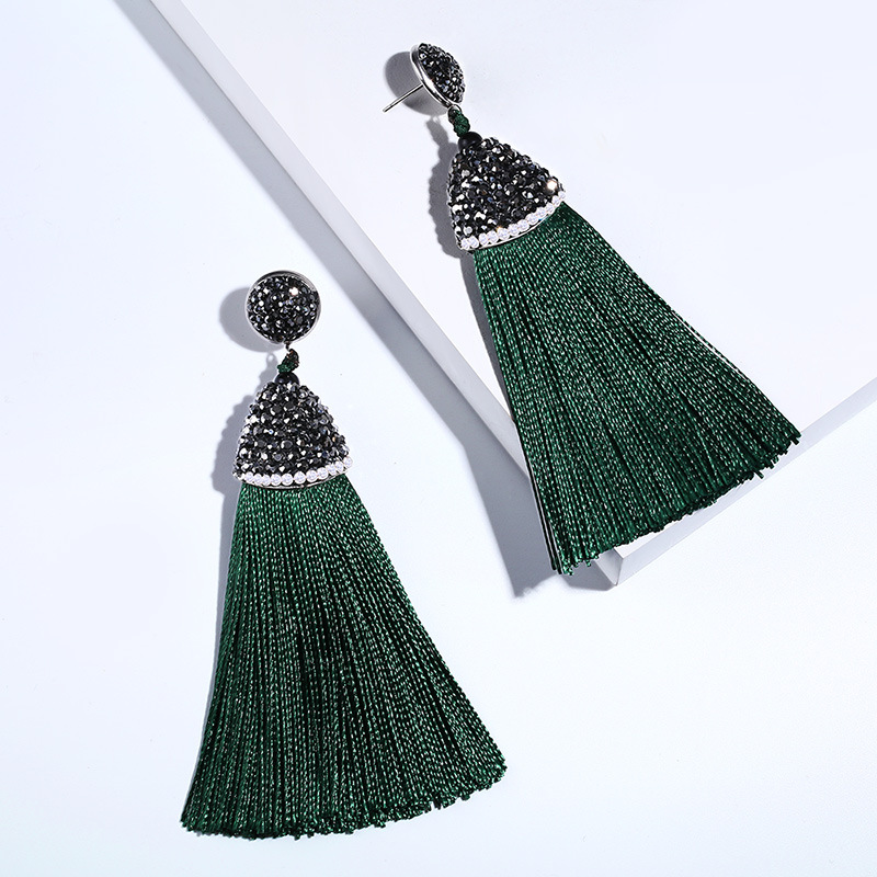 Cloth Bohemia Tassel earring  red  Fashion Jewelry NHAS0621redpicture1