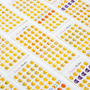 Emoji mobile phone Emoji stickers 660 mini cute small Emoji stickers 12 pieces with new Emoji flip-flops stickers