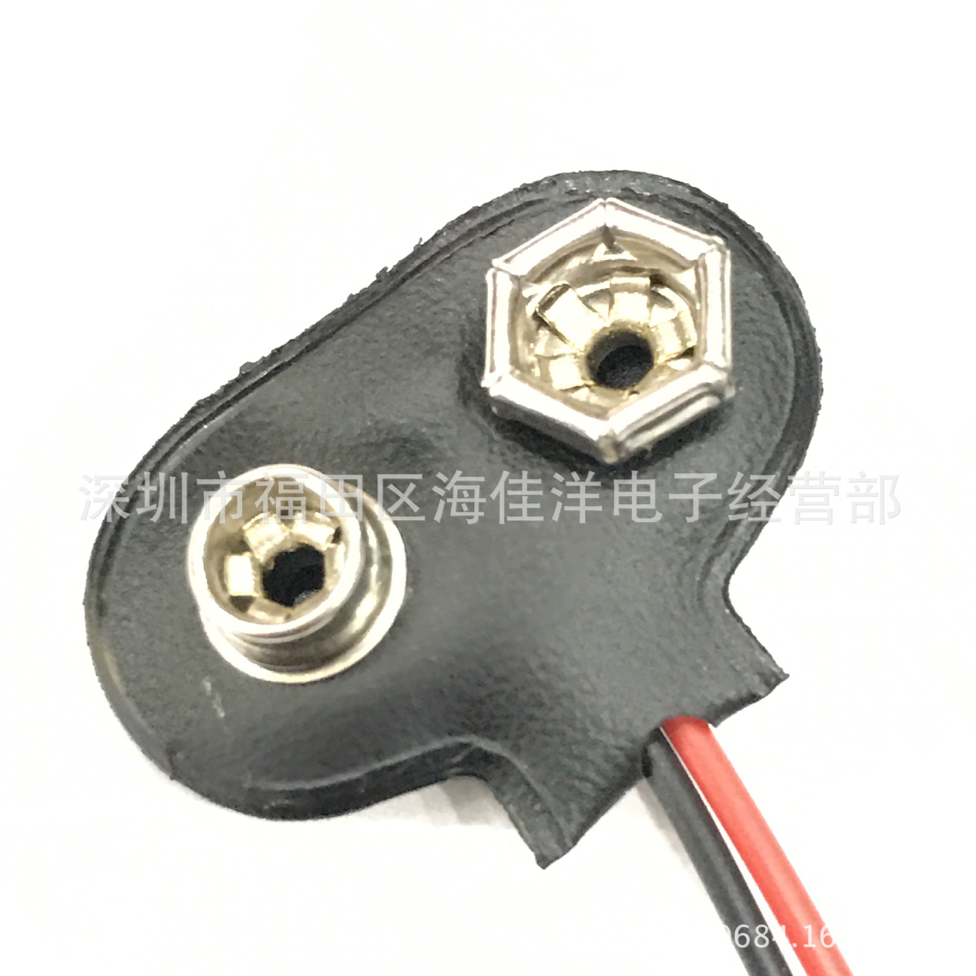 Фабрика прямо в наличии черная кожа Т-образная Пряжка батареи 9V зажим батареи 6F22 линия пряжки батареи оптом