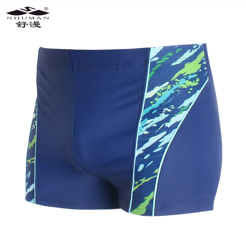 Swimming Trunks Men's Boxer Short High Elastic Comfortable Lace-up Adjustment Slim-fit Slimming Men's Swimming Equipment Fashion Wholesale