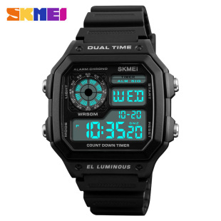 skmei 1299 Fashion Creative Watch Men's Electronic Watch Explosion Outdoor Sports Student Waterproof Luminous Watch