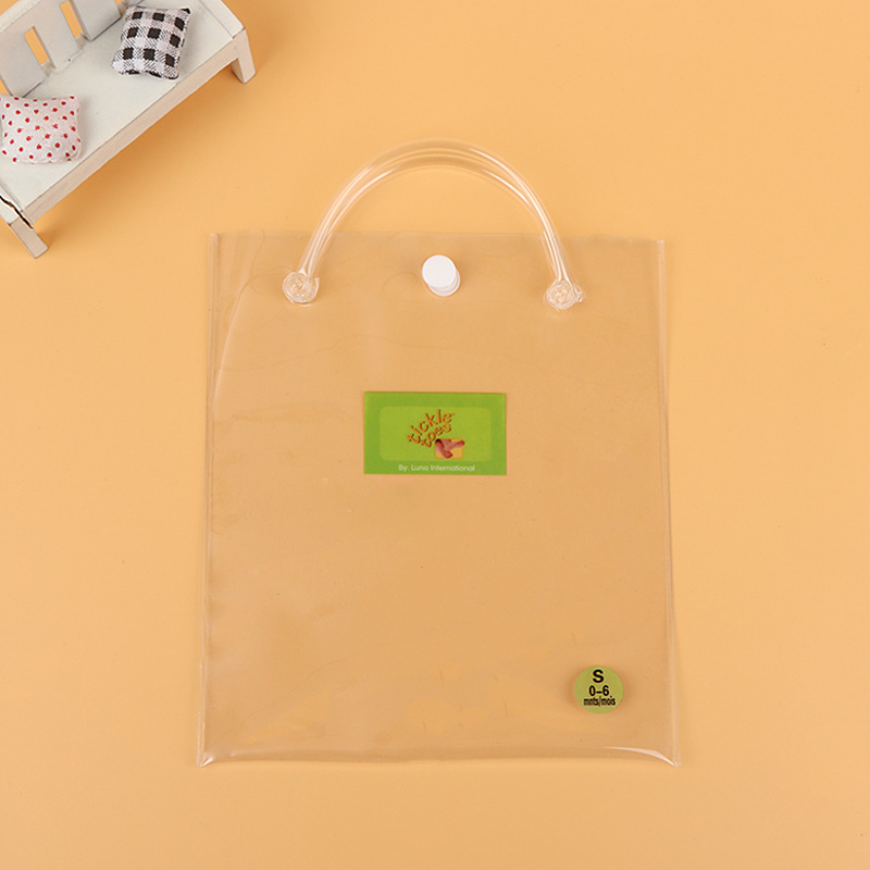定制pvc纽扣袋子pvc塑料透明袋pvc手提包装袋礼品透明手提袋子