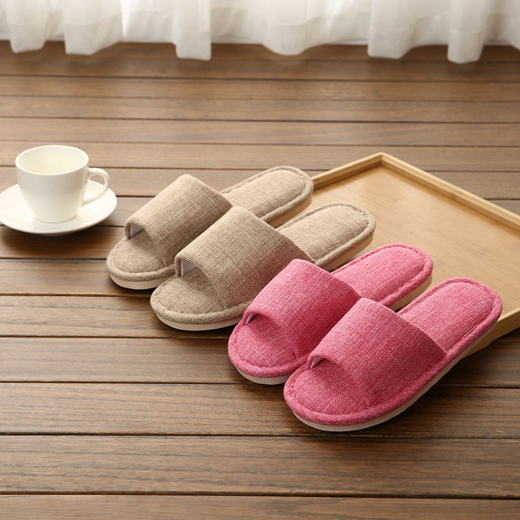 New Spring and Autumn Handmade Slippers for Men and Women's Indoor Warmth, Casual Floor, Anti slip, Comfortable Linen Slippers