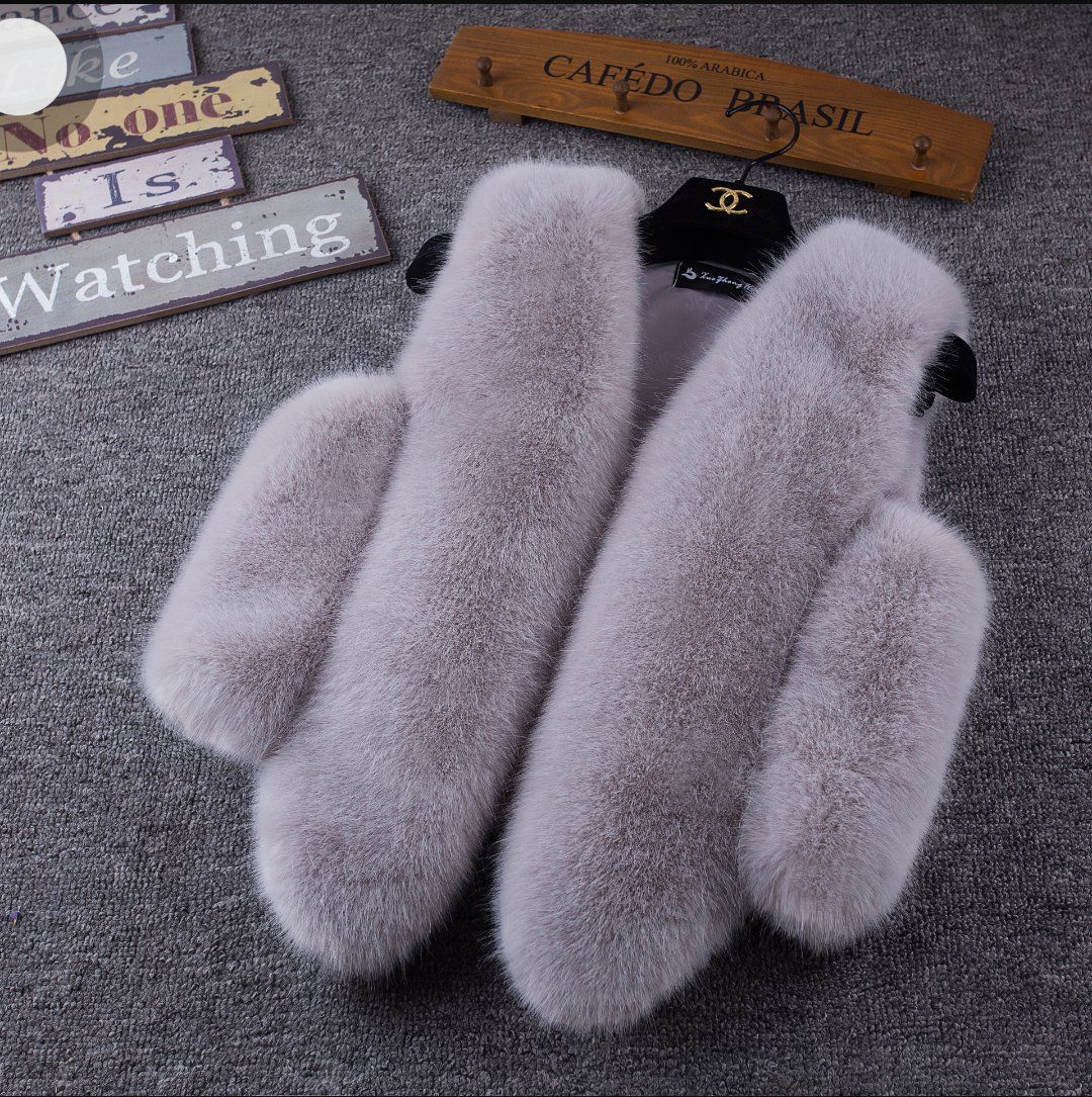 童裝皮草外套馬甲定做仿狐狸毛水貂毛各種仿皮草支持來圖定做