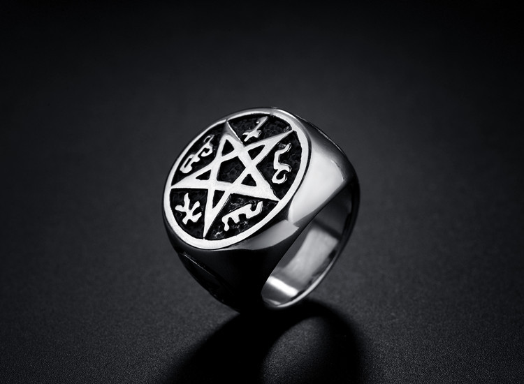 Punk Satan Star Ring 1