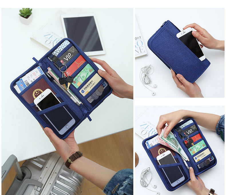 142g Weight 100pcs Quantity Nylon Material Solid Color Pattern Casual Style Simple Certificates Mobile Phone Change Storage Bag Wholesale Nihaojewelry 12