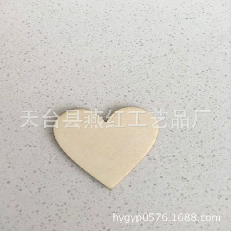 Wooden peach heart patch wedding decoration Customized love decorative wood chip DIY handmade accessories laser cutting