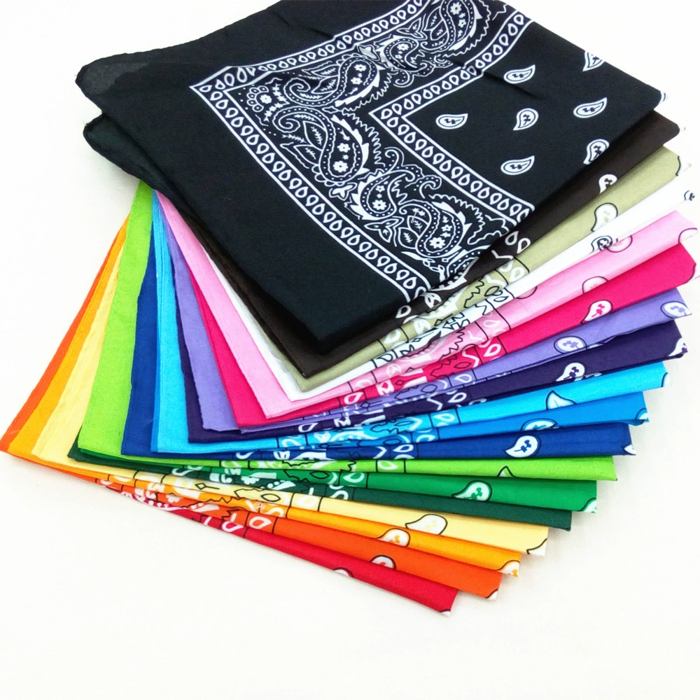 Headscarf, polyester 55 cm, paisley vortex print, one size (multi-color)