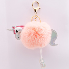Fashion 7CM imitation rex rabbit fur small ball keychain wholesalepicture22