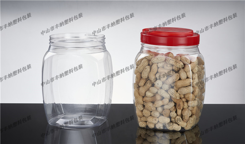 厂家直销 PTE环保食品塑料瓶 透明密封食品包装罐 H01 2450ml