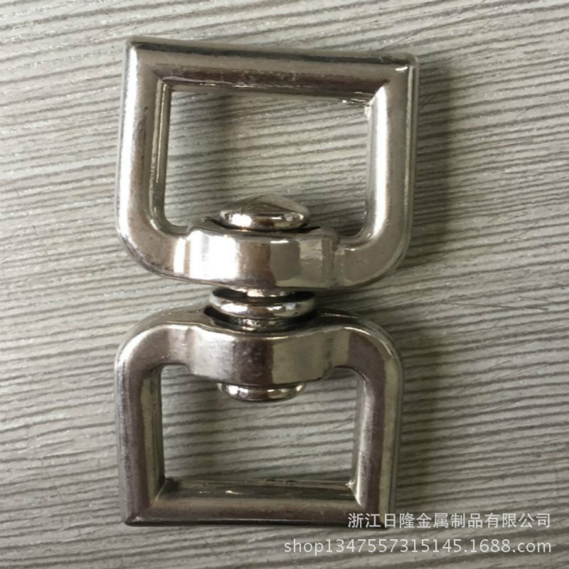 厂家供应精美优质锌合金电镀镍8字扣绳扣环保旋转扣