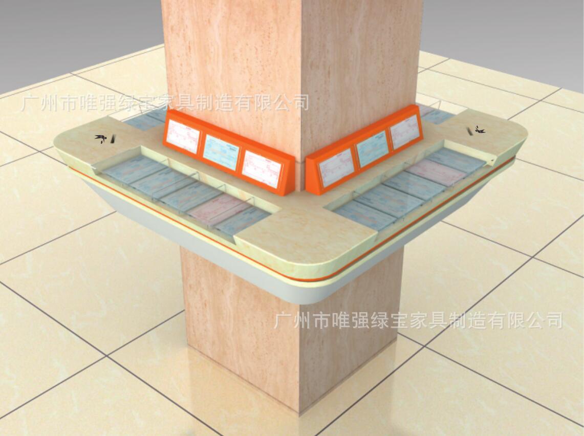 办公桌-四川农信银行系统家具订制烤漆围柱式