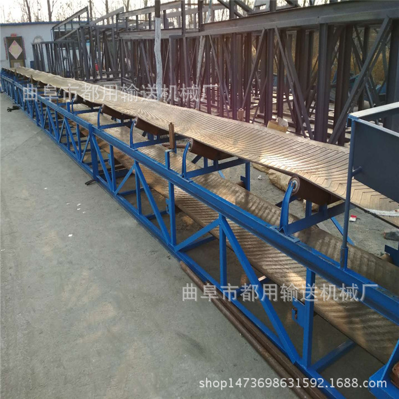 1000mm宽碎石块皮带输送机  耐高温炉渣运输机Lj1