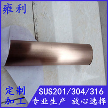 拉丝玫瑰金不锈钢圆管168*1.1，168*1.4，168*1.9光面201/304圆通