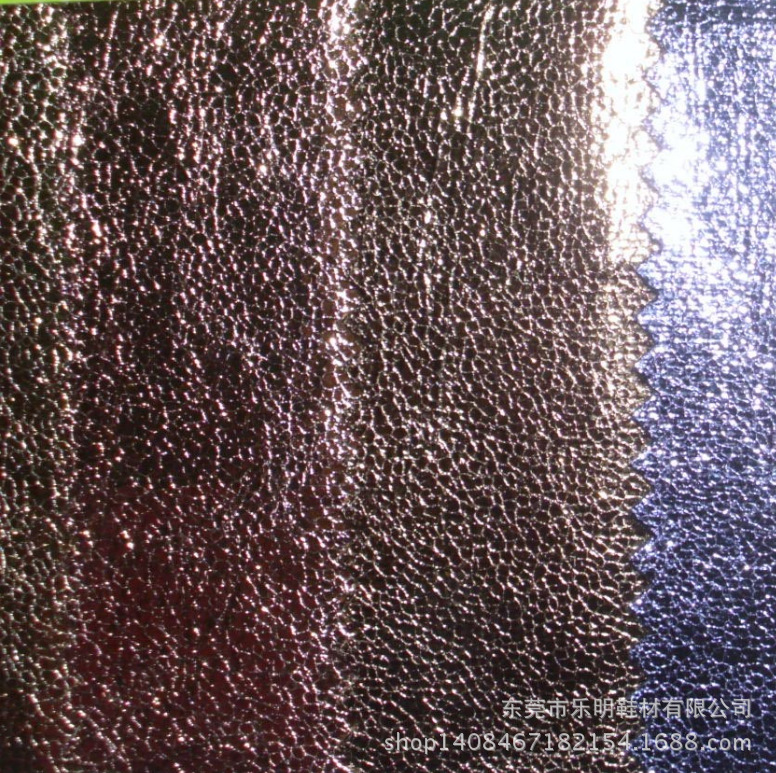 GB7055复合毛底哈密瓜纹仿皮绒金属色麂皮绒鞋帽箱包布料
