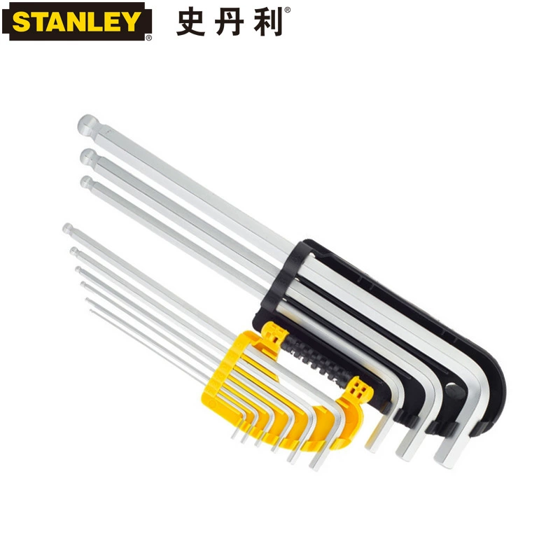 Set, long ball head, hexagonal wrench, 9 pieces, 10mm