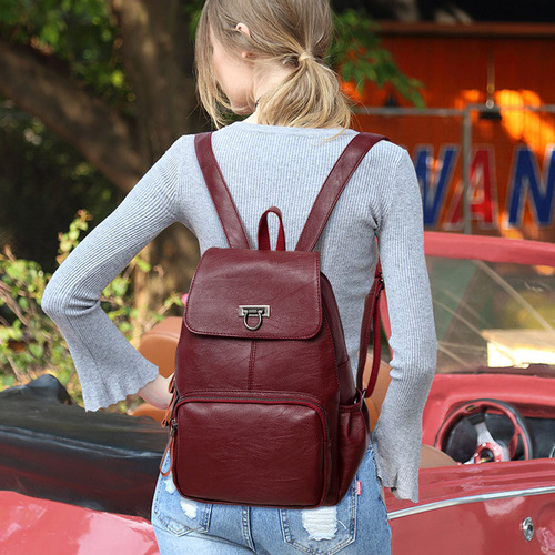  New Backpack Women's Casual Women's Bag Fashion Portable Ladies Travel Student Backpack