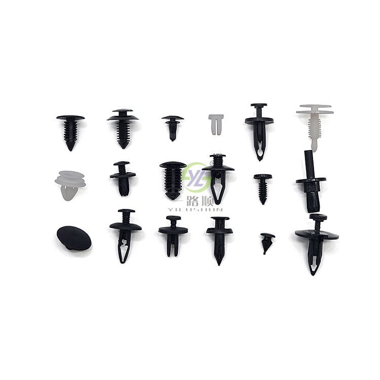 Adecuado para Ford 415 unids en caja hebilla combinación traje nylon clip plástico remache hebilla de expansión HE06