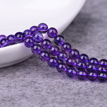 紫水晶散珠半成品串珠廠家批發 紫水晶養晶 DIY手工飾品手鏈配件