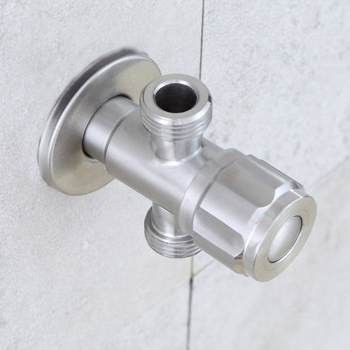 Water heater three-way valve 304 stainless steel hot and cold one inlet two outlets high standard 4/2 double outlet toilet washing machine angle valve