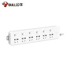 公牛多功能插座板過載保護接線板插排拖線板公牛獨立開關插座