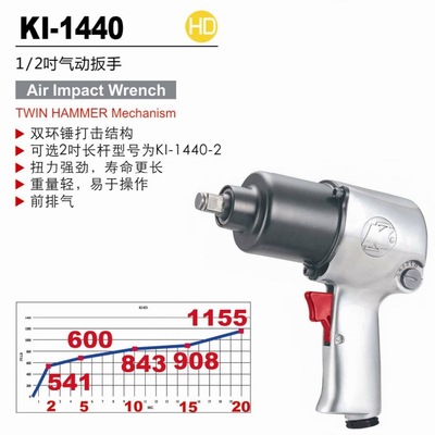 冠亿KI 1/2DR双锤式气动扳手 小风炮KI-1440 M16