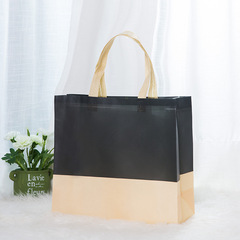 Polyester laminated non-woven bag with color patchwork laminated environmentally friendly tote bag promotional bag non-woven bag logo