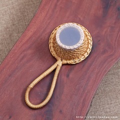 Factory-direct handmade rattan tea strainer, tea filter, and infuser—Kung Fu tea set with bamboo-woven gauze filter funnel for home use