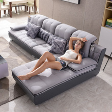 Sofa vải hiện đại tối giản có thể giặt góc nhỏ căn hộ nhỏ phòng khách đồ nội thất bọc da sofa sofa Sofa vải