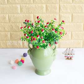 6叉水草香菇高档仿真花韩式 假花塑料花装饰花家居装饰仿真花小蘑