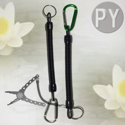 PU防水耐用5号登山扣 牢固型 路亚钳失手绳 弹簧失手绳|ru