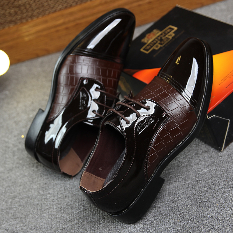 new pattern leather shoes business affairs formal wear leisure time man leather shoes 45 England tie 46 XL 47 Extra large leather shoes